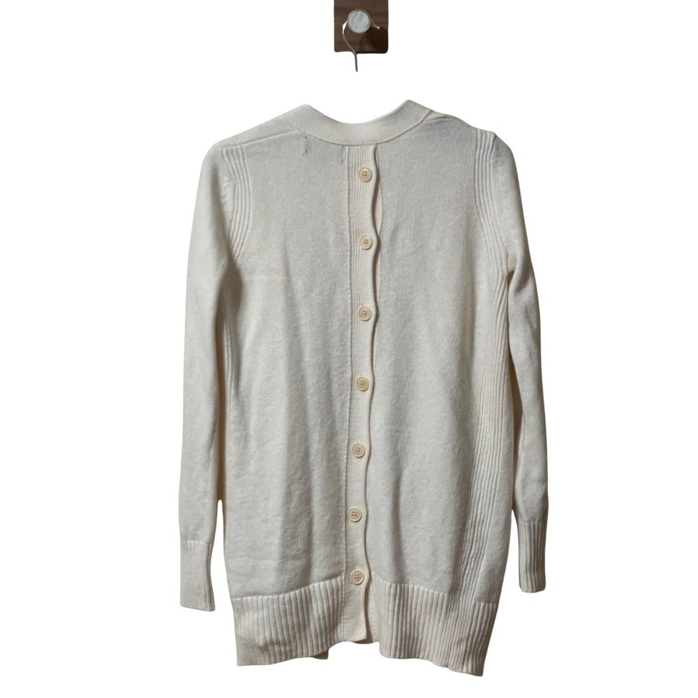 Banana Republic Filpucci Cream Italian Yarn Cardigan Button Back M